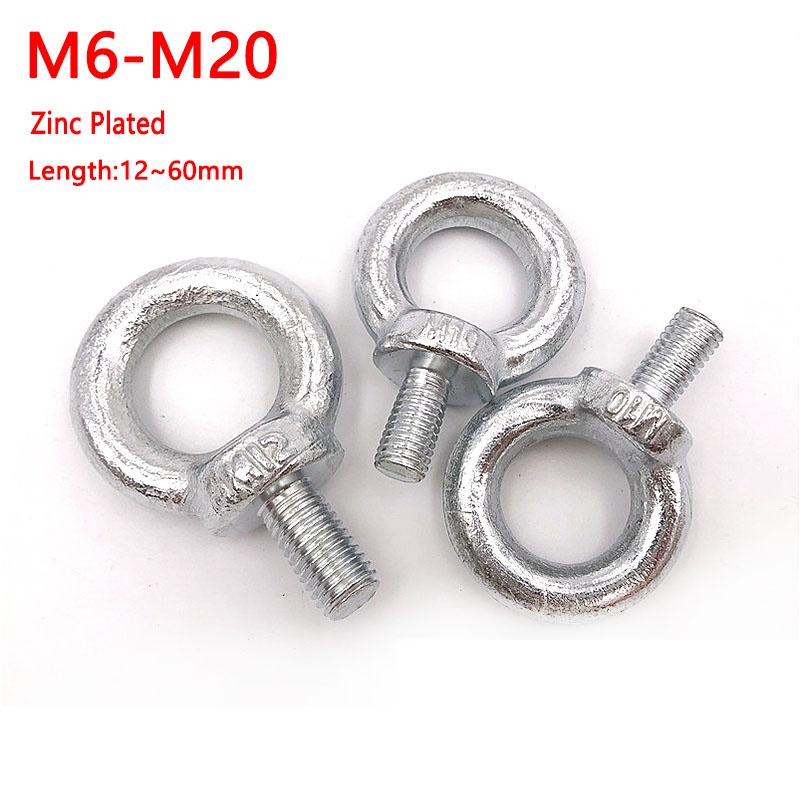 M6 M8 M10 M12 M14 M16 M18 M20 Eye Bolt Zinc Plated Marine Lifting Eye
