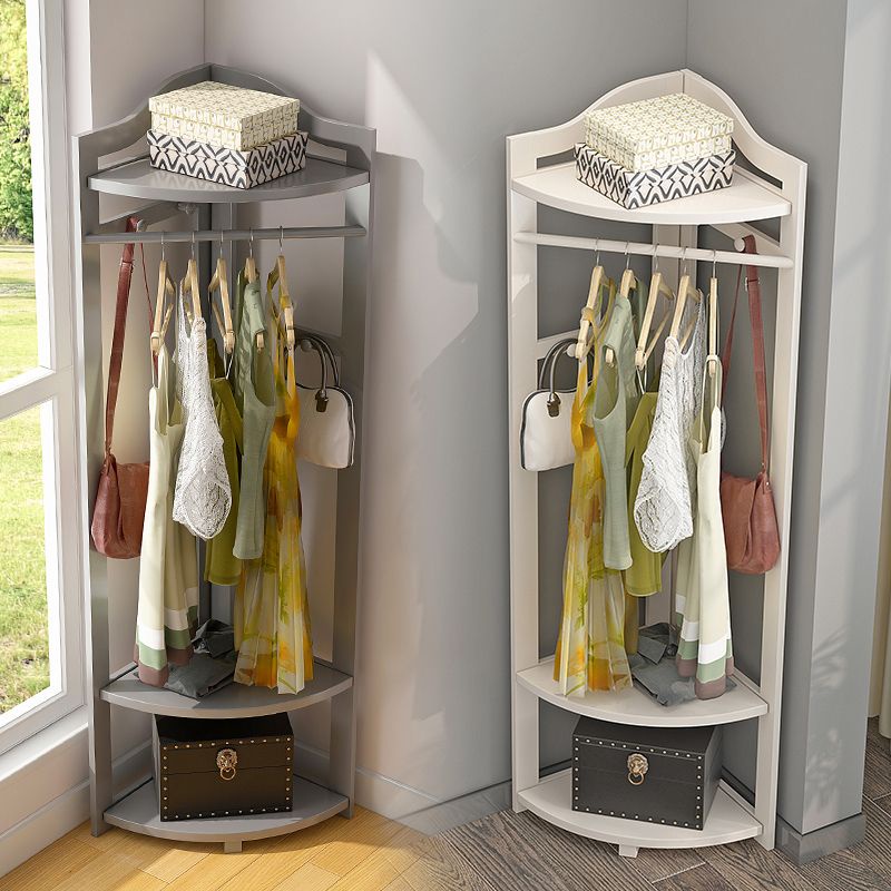 [Ready Stock] Corner coat rack, floor to floor, solid wood corner, coat