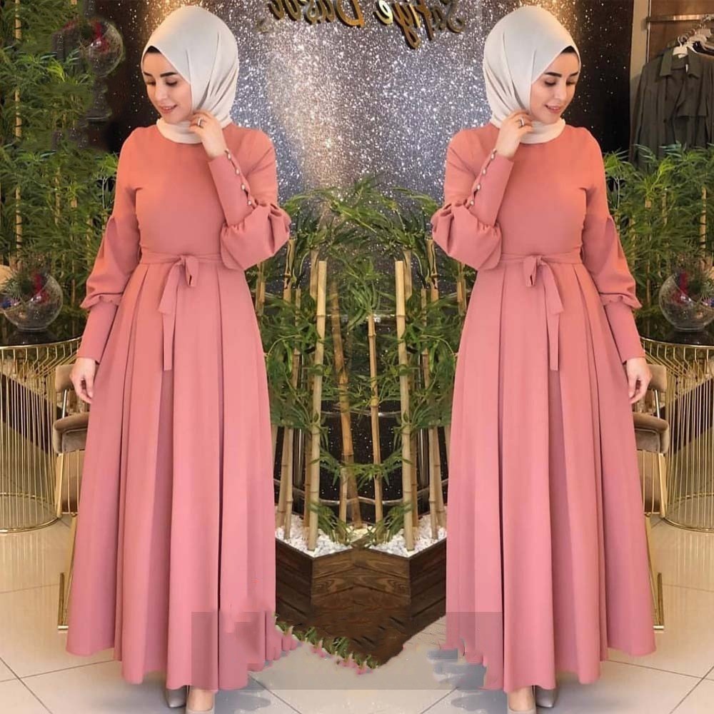 ️ Audi Dress Gamis Maxy Muslim Modern Premium Fit L ️ ️ Fashion Plain Maxi  Dress For Contemporary Invitation Party | Shopee Singapore