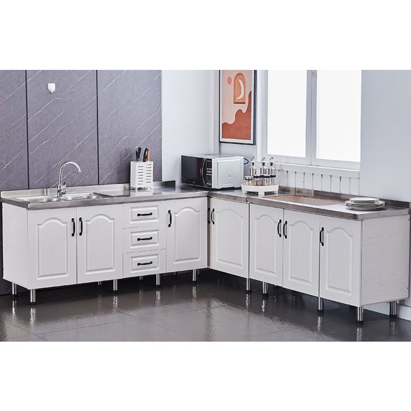 Kitchen Gas Stove Stainless Steel Sink Cupboard