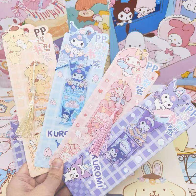 8 Styles Sanrio Tassel Cartoon Bookmark mymelody Kuromi Cinnamoroll Pom Pom Purin Bookmark ...