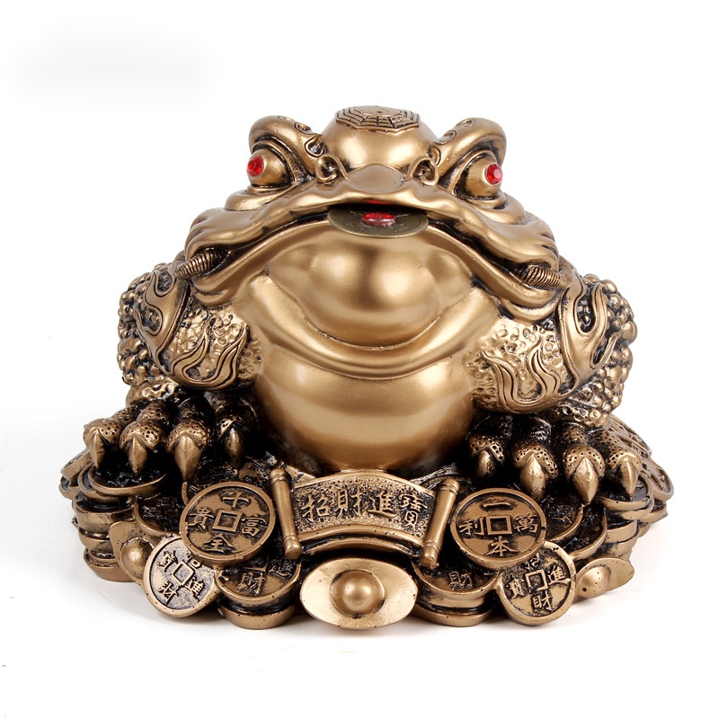招财蟾金蟾元宝蟾蜍三足金蝉风水摆件開光招财新年婚礼拜神Feng Shui