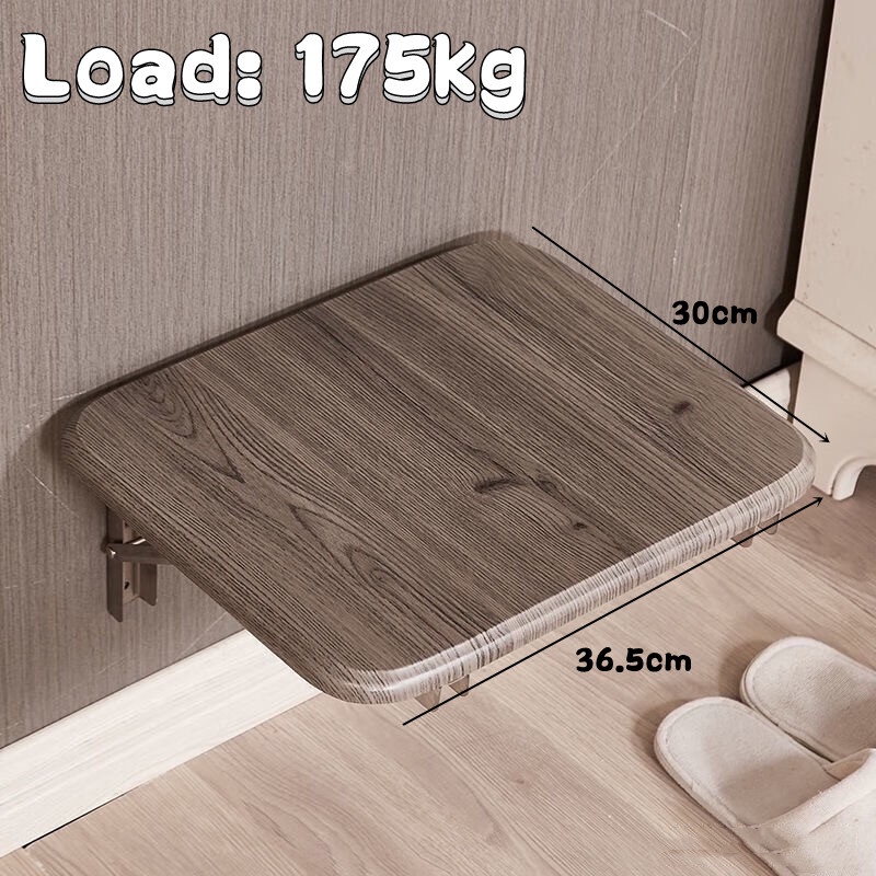 Wall Mounted Folding Chair Stool Hidden Footstool Porch Shoe Changing