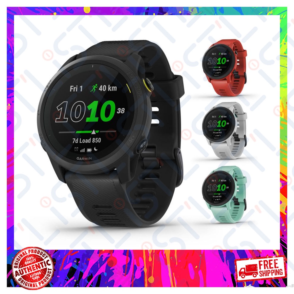 GARMIN Forerunner 945 HR Noire -bracelet noir +1 bleu -Pack