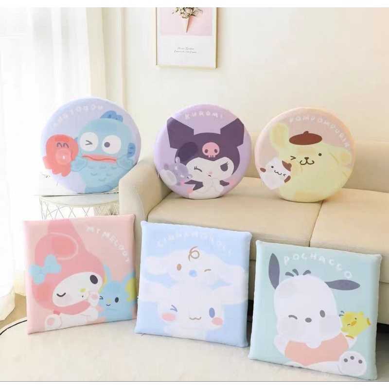 Hangyodon Cushion Seat Backrest Melody Pompompurin Cinnamoroll Pochacco ...