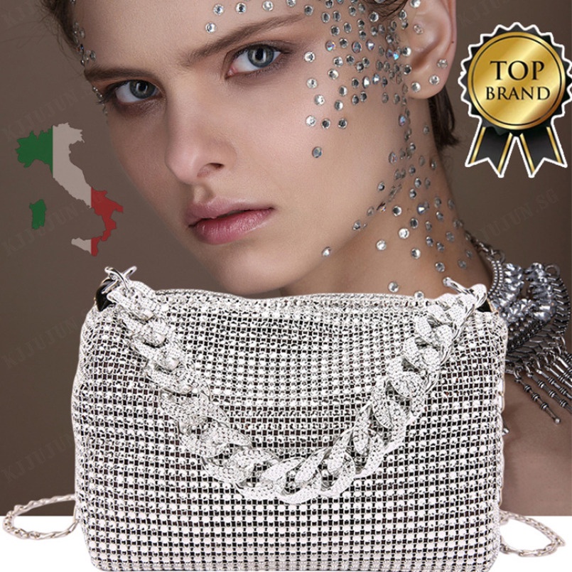 Shiny Diamond Charm Single Shoulder Women's Bag