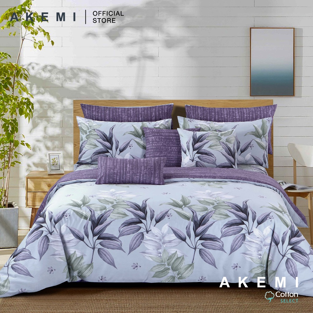 AKEMI Cotton Select Adore 730TC Marcelin (Quilt Cover Set) Shopee