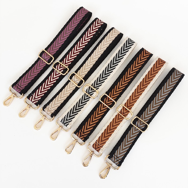 Bag Strap Replacement 3.8cm Wide Canvas bing Colorful Jacquard Arrow