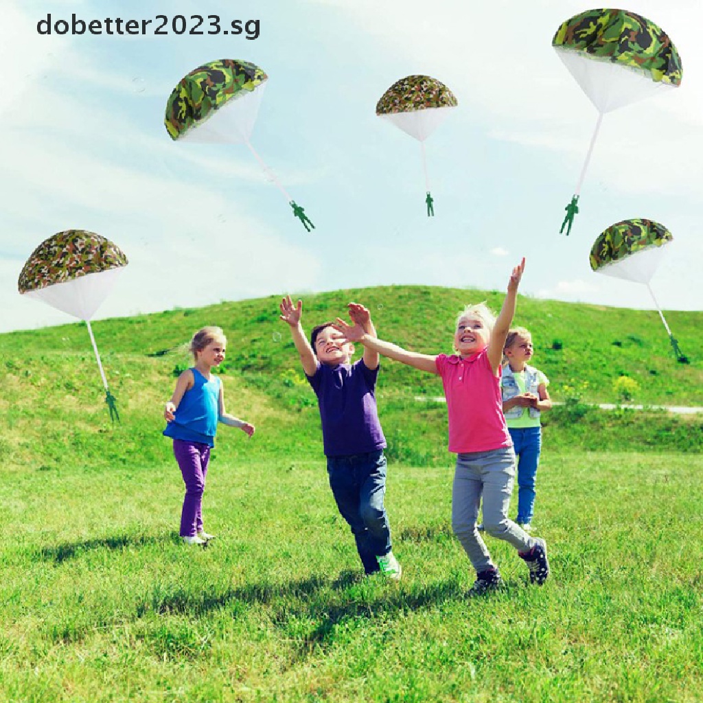 [DB] Mini Soldier Parachute Toys Military Hand Throwing Toys Camouflage Fly Parachute [Ready