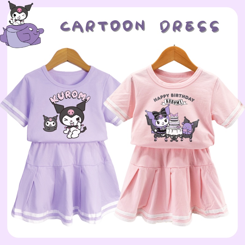 Lovely Girls Pleated Skirt Sports Set with Adorable Cartoon Kuromi ...