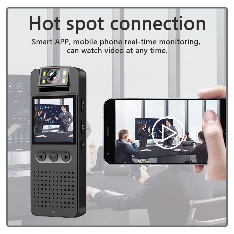 Body camera mini clip camera HD 1080P infrared night vision with wifi ...