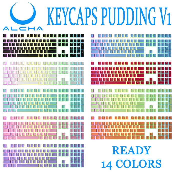 Alcha KEYCAPS PUDDING/PUDDING MECHANICAL KEYBOARD BACKLIT OEM PROFILE ...