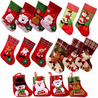 6PCS Creative elf legs christmas socks kids candy socks christmas green red  elf gift bag christmas tree ornaments pendant decoration happy christmas