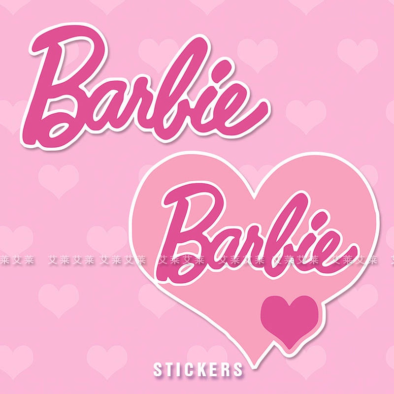 Barbie Girl Pink Letters Automobile Sticker Personalized Creative ...