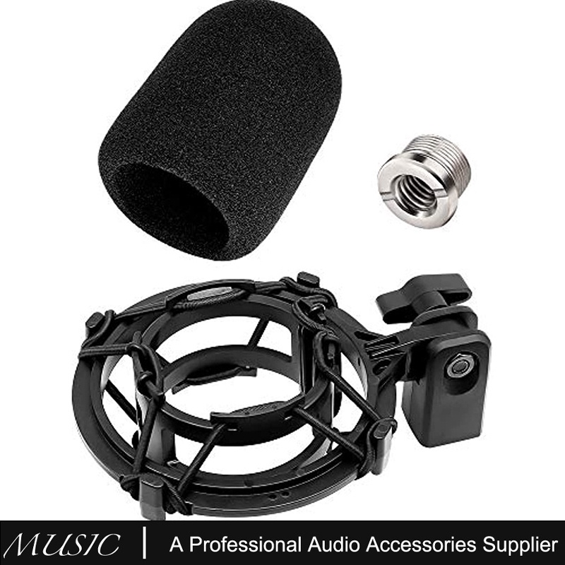 AT2020 Microphone shock mount with pop filter, [Custom made for AT2020 microphone] Anti