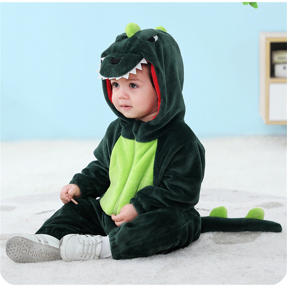 Baby Romper Long Sleeves Kigurumi Dinosaur Stitch Animal Cartoon Overalls Newborn Baby Girls Boys Clothes Cotton roupa infantil Pajamas Shopee Singapore