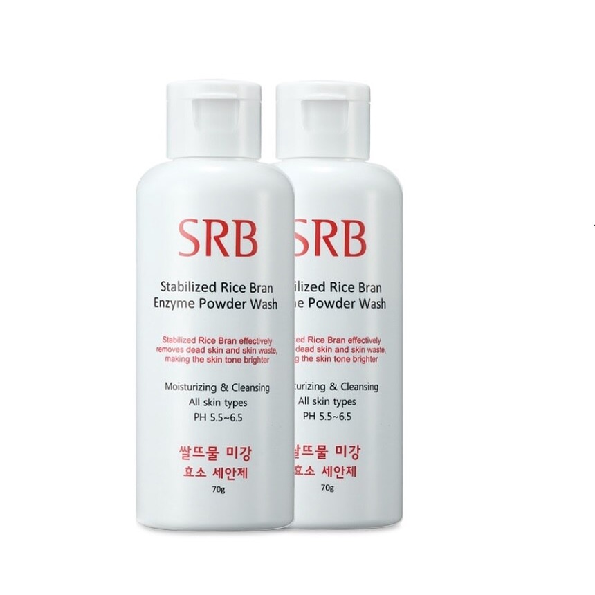 [1+1] SRB Stabilized Rice Bran Enzyme facial Powder Wash 70g | Shopee ...