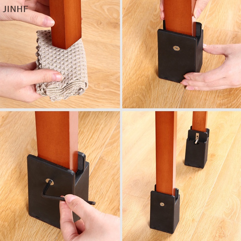 【SEBG】 4Pcs Furniture Leg Raisers Chair Bed Riser Stands Feet Heavy