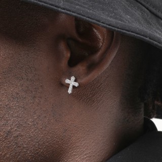 Men with hot sale cross earring