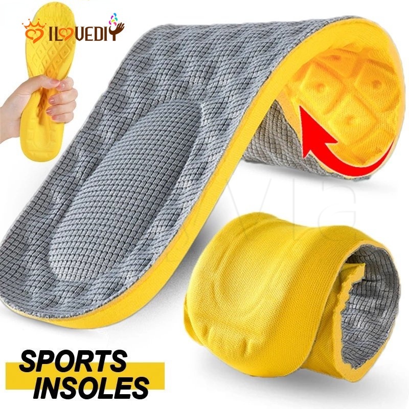 Unisex Soft Latex Memory Foam Insoles Running Sport Cushions Deodorant