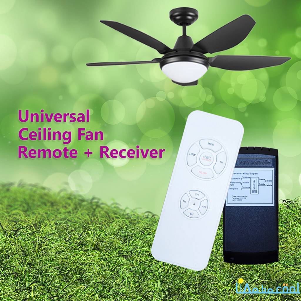 Universal Ceiling Fan Remote Control Kit With Receiver For Ac Motor Fan ...