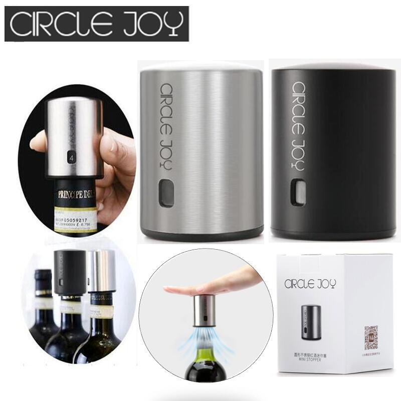 Circle Joy Smart Wine Stopper Stainless Steel Electric Stopper Wine