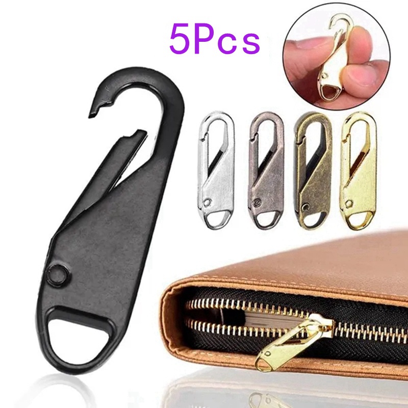 5Pcs Metal Zipper Pull Replacement Detachable Zipper Slider Pull Tab