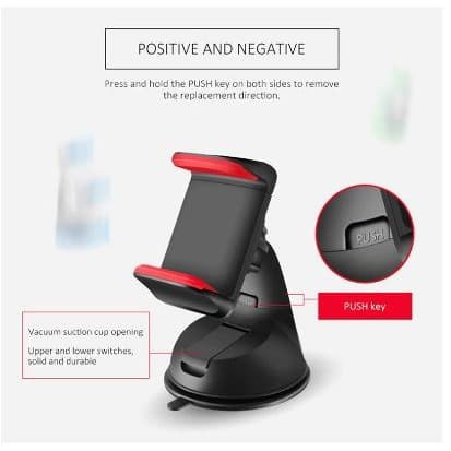 Car Holder hape / Mobile Phone Holder Suction / holder hape di mobil - Gambar 3
