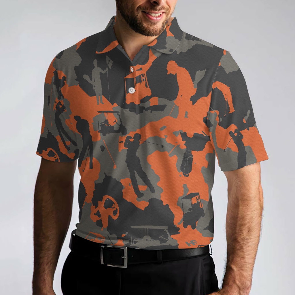 【S.RONG】(READY STOCK ) 2023 New ！Jersey Design Orange Camouflage Golf ...