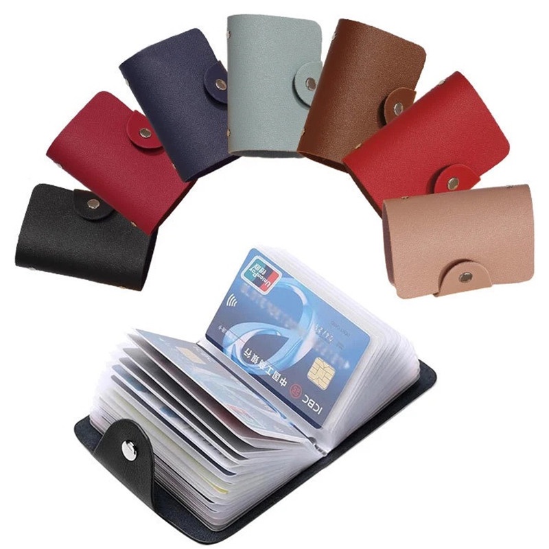Minimalist 24 Slots Bits Card Holder Bag Simple Solid Color Pocket Case ...