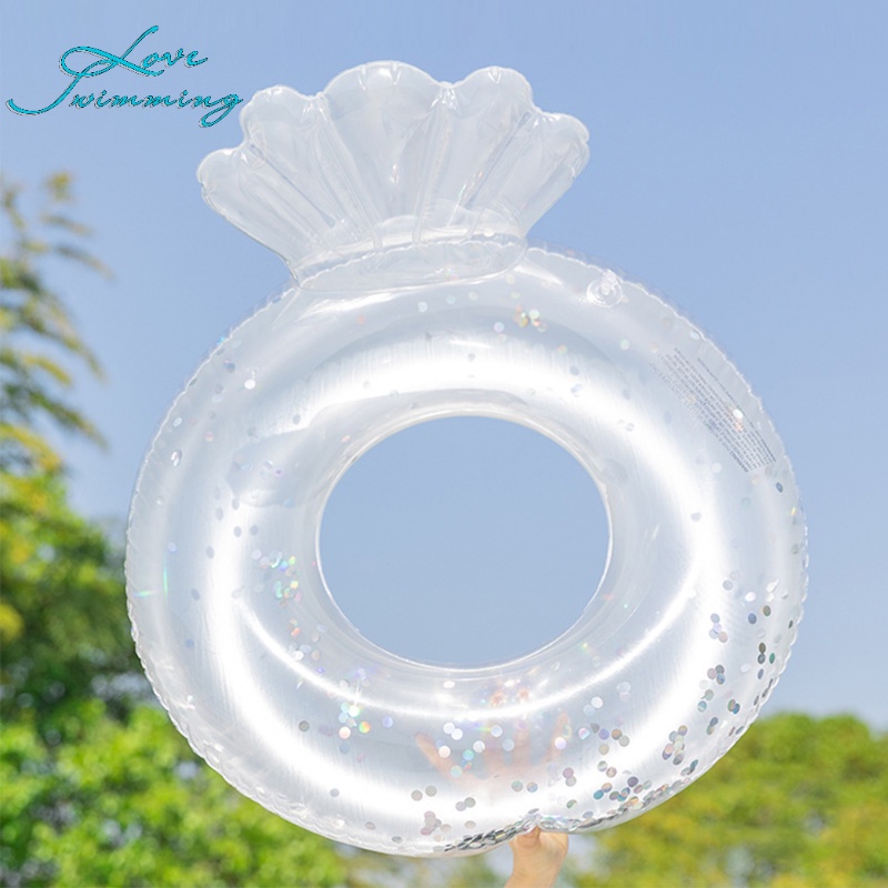 New Clear Shell with Backrest Pool Float Baby Swimming Ring Water Play