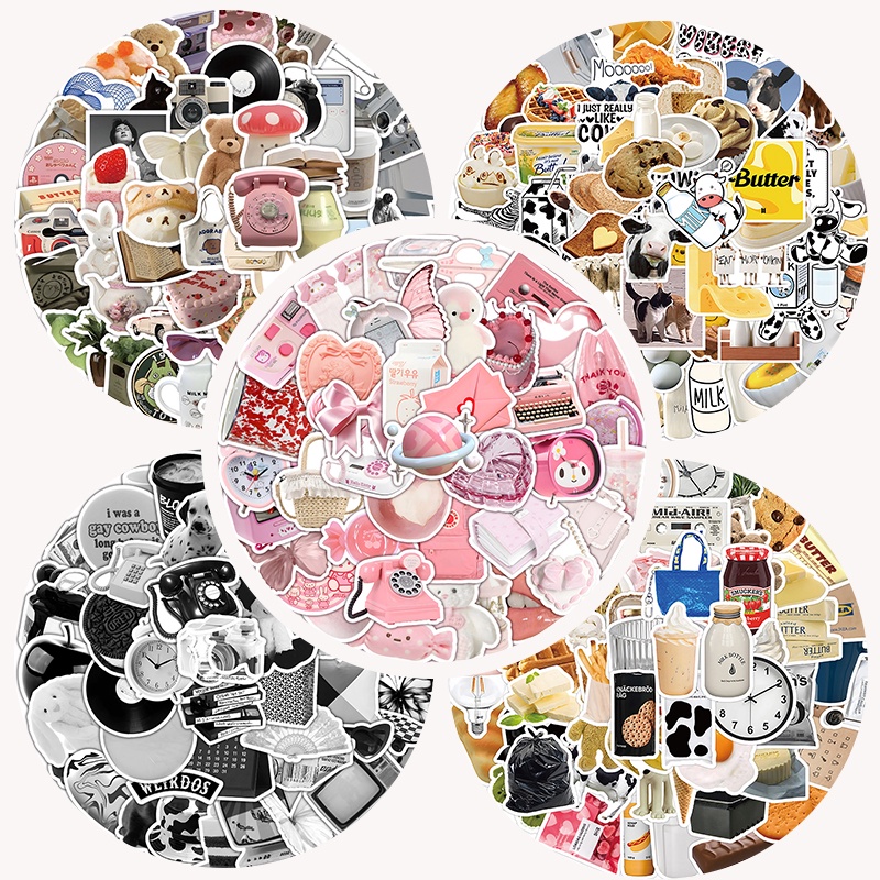 60 Pcs Vintage Lifestyle Series Stickers Literary Scrapbook Deco DIY ...