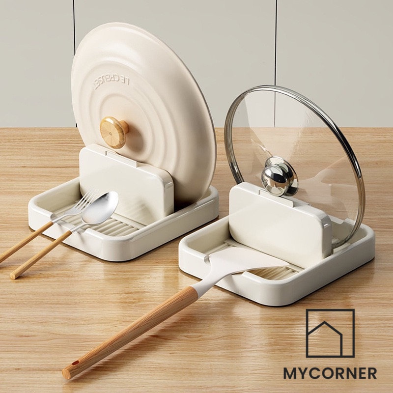 MyCorner SG Stock Foldable Pan Cover Holder MultiFunctional Lid