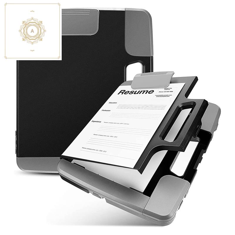 Black Clipboard with Storage Plastic Clipboard Storage Case with Handle Storage Construction