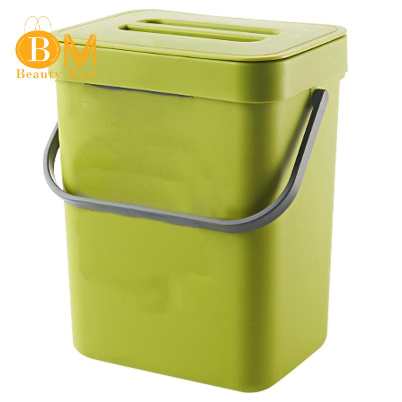 Trash Can With Lid Under Sink Green Trash Can Plastic Waste Basket   Sg 11134201 7qvfk Ljoy5e8tdd028f