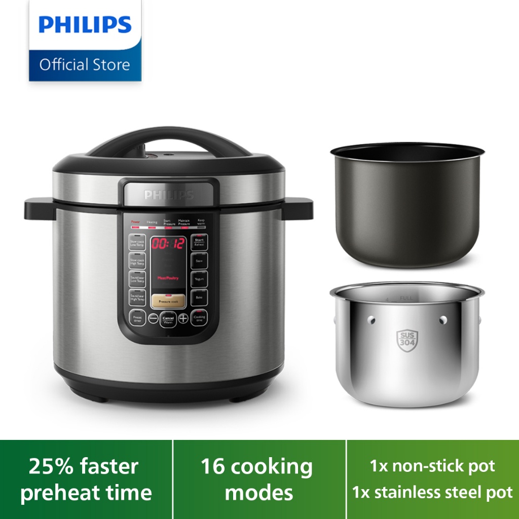 PHILIPS 3000 Series 16in1 MultiCooker HD2237/73, Pressure Cooker