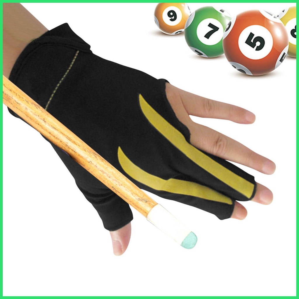 Billiard Gloves for Men Elastic 3 Fingers Billiards Pool Gloves Man