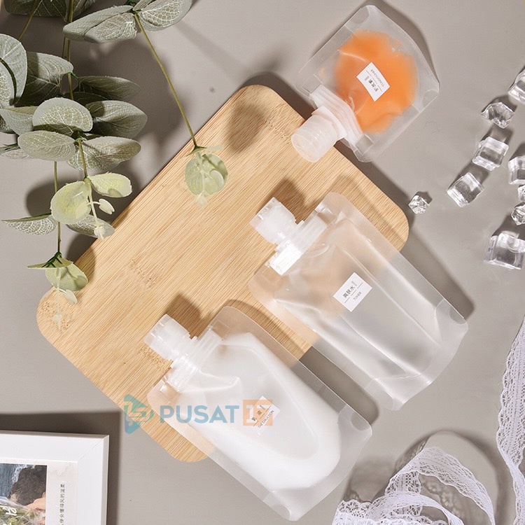 PUSAT17 BOTOL REFILL TEMPAT ISI ULANG SABUN SHAMPO CAIR TRAVEL / BOTOL PLASTIK FLIPTOP TRAVELING ORGANIZER POUCH / BOTOL TEMPAT SABUN LOTION SOAP LIQUID PORTABLE SERBAGUNA - Gambar 4