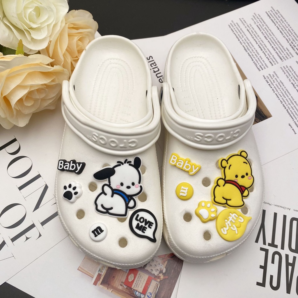 Pochacco crocs jibbitz Cartoon Shoe charms Shoe Accessories DIY