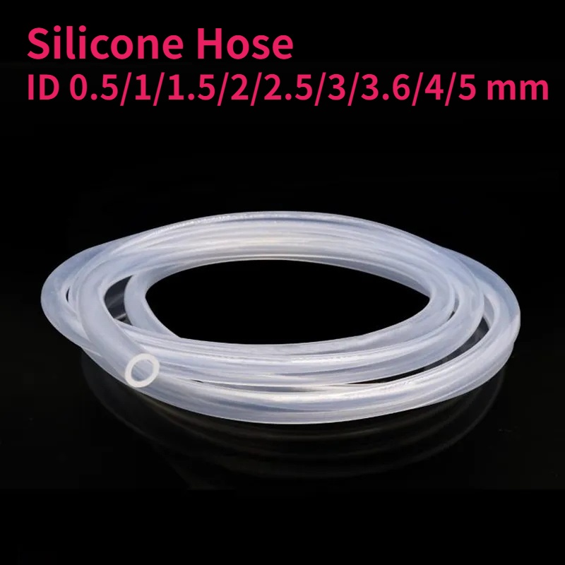 1M/5M Tube en Silicone Flexible Transparent ID 0.5 1 2 2.5 3 4 5 6
