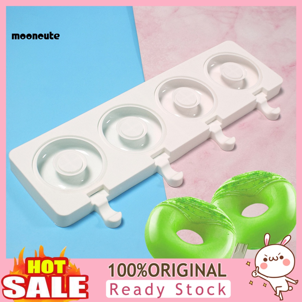 HOT Lollipop Mold 4Cavity Quick Release Silicone Doughnut Shaped