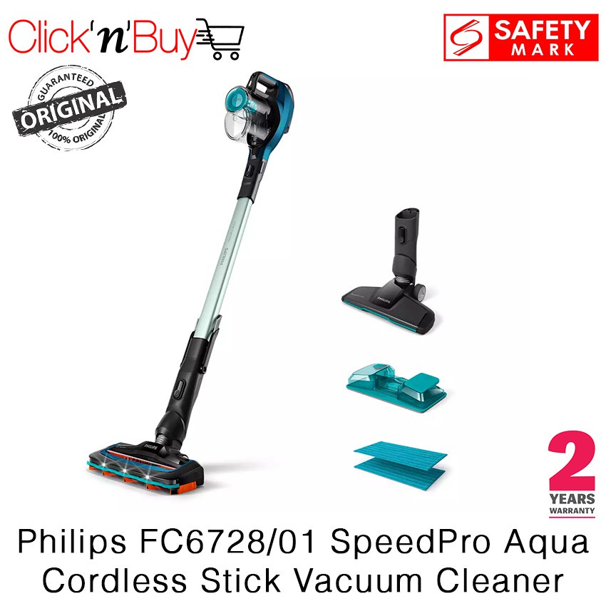 Philips FC6728 SpeedPro Aqua Cordless Stick Vacuum Cleaner. Captures up ...