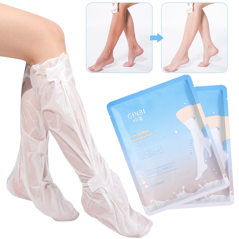 GINBI Extended Foot Mask Milk Protein Nicotinamide Long Leg Mask Dead