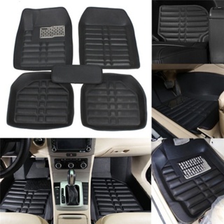 4pcs Car Foot Mat Waterproof PU Leather General Purpose Car Foot