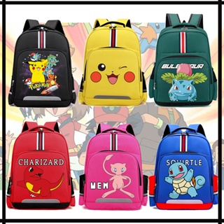 New Pokemon Backpack Plush Suffed Toy Kawaii Pikachu Mimikyu Eevee Mew  Gengar Snorlax Bag Soft Schoolbag For Children's Day Gift