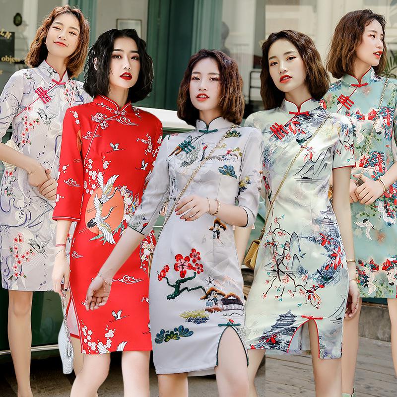 Cheongsam dress sale shopee