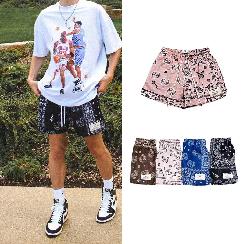 China Mesh Graphic Shorts