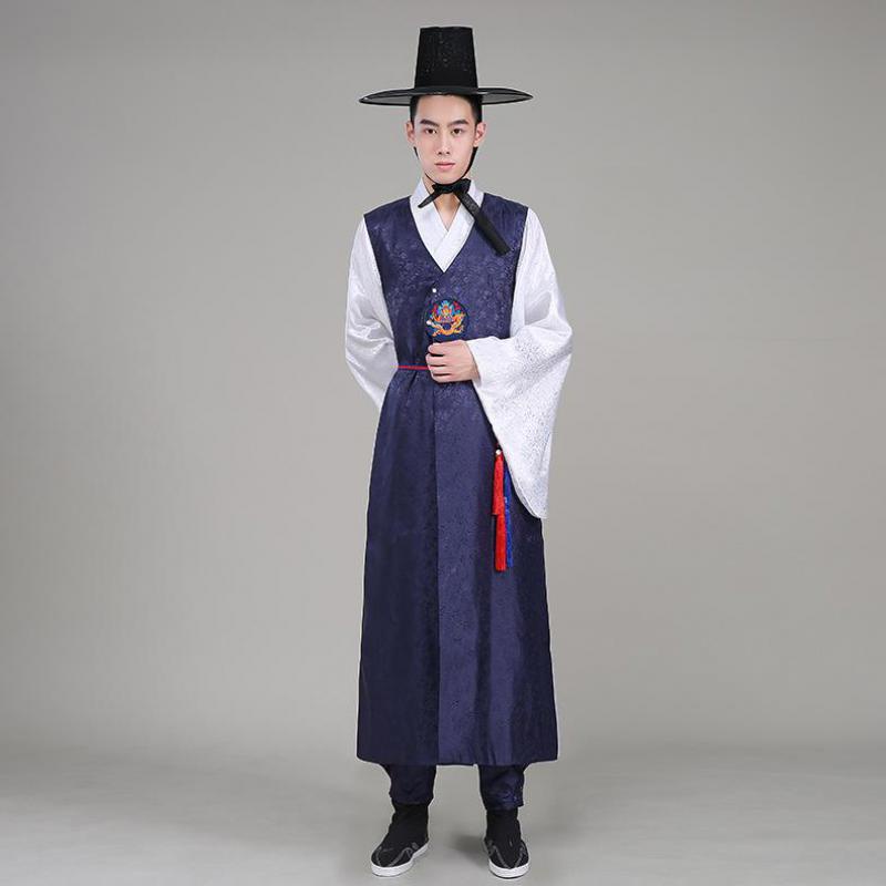 Men Korea Traditional Clothing Ancient Robes Ethnic Court Official ...