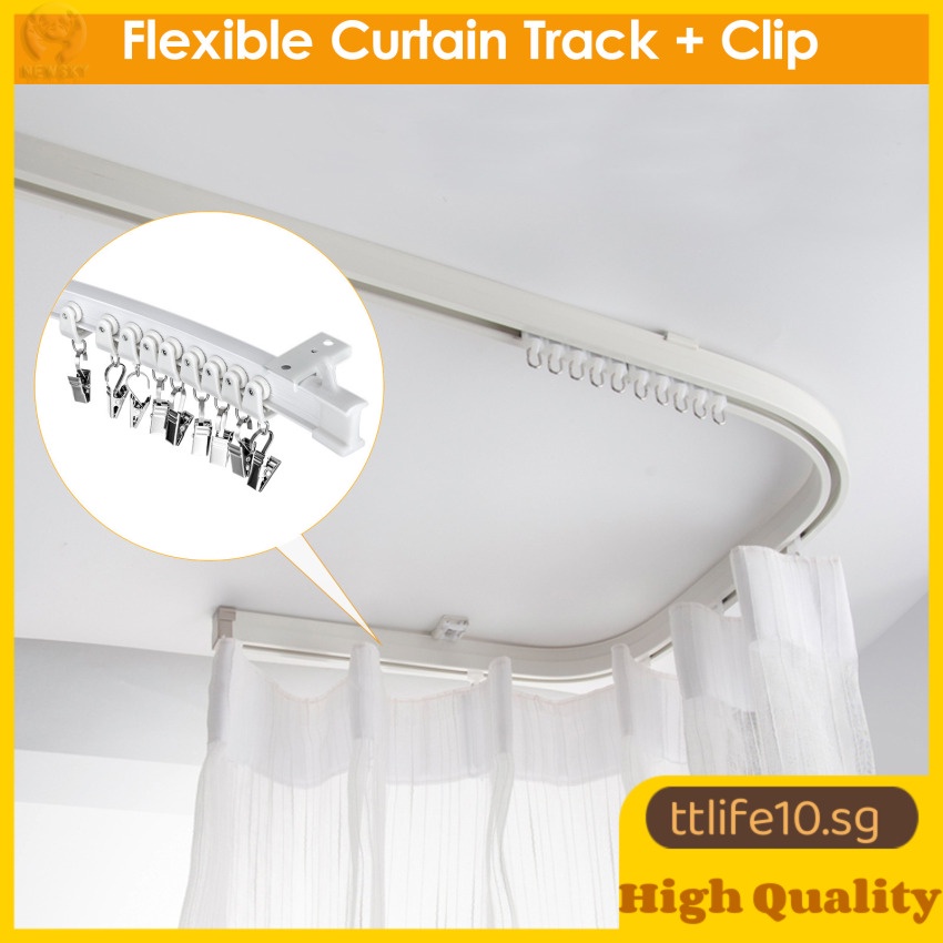 3/5 Meters Ceiling Curtain Track, Curved Curtain Track Ceiling Mount
