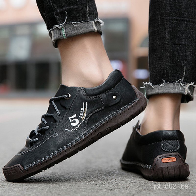 Men Casual Sneakers Pu Leather Outdoor Walking Shoes 2023 New Fashion